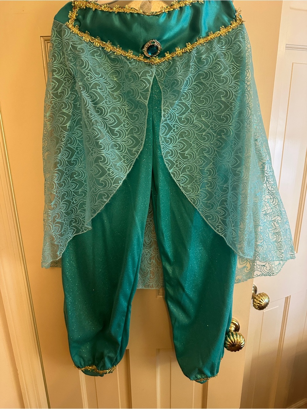 Jasmine Disney Teal & Gold Princess Harem Costume Pants